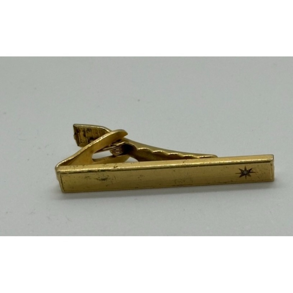 Vintage Tie Bar in‎ Gold Tone with Starburst Detail Simmons Karatklad